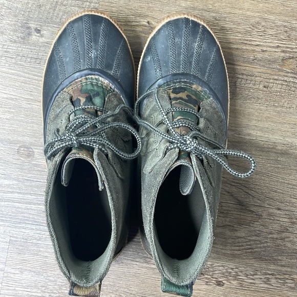 SOREL Women’s Green, Black Out N About Mid Camo Ankle Waterproof Boots, sz 9.5 - Picture 8 of 11